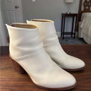 Nisolo Cream Ankle Boots